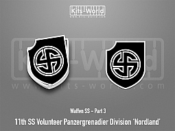 Kitsworld SAV Sticker - Waffen SS - 11th SS Volunteer Panzergrenadier Division 'Nordland 